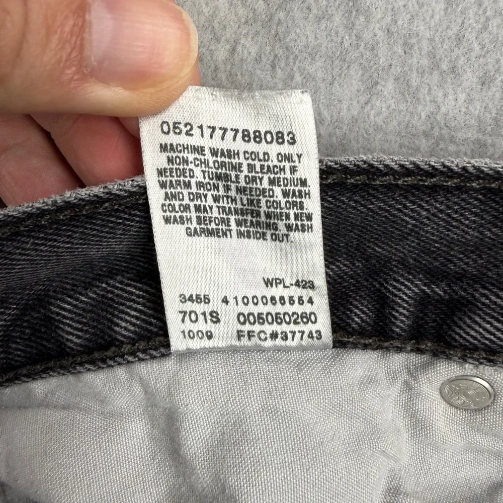 Vintage Levis 505 Jeans‎ Mens Fits 36x29 Black Denim Faded Straight Leg Casual
